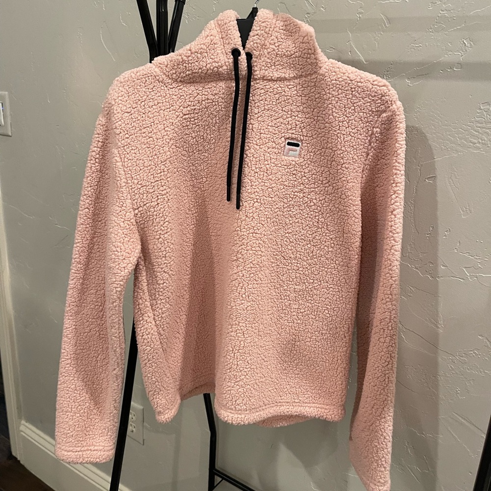 Pink Fila hoodie
